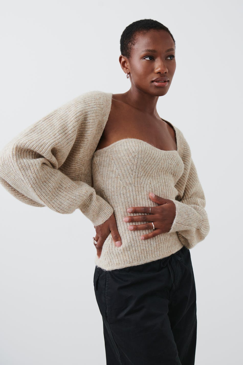 Knitted tube top