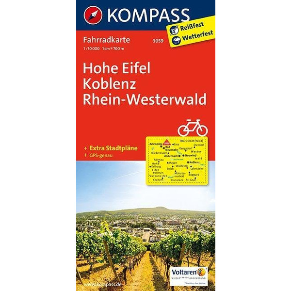 Hohe Eifel - Koblenz - Rhein-Westerwald 1 : 70 000 - Fahrradkarte