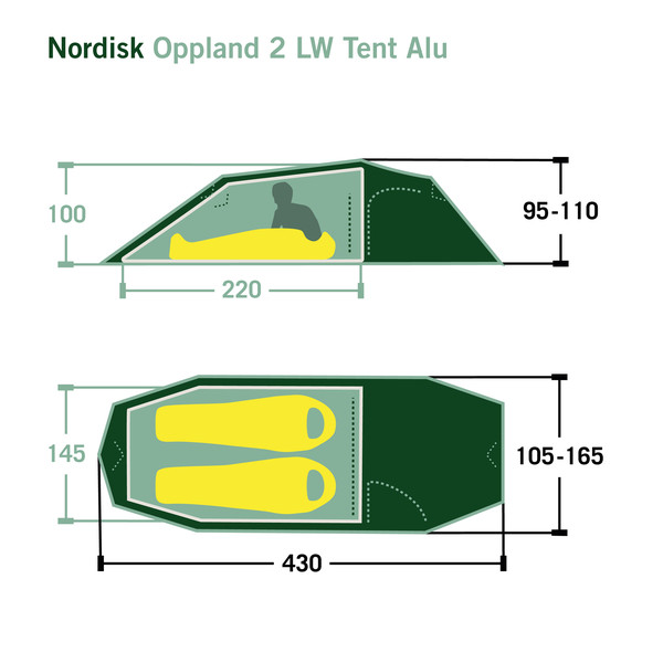 OPPLAND 2 LW TENT - Tunnelzelt