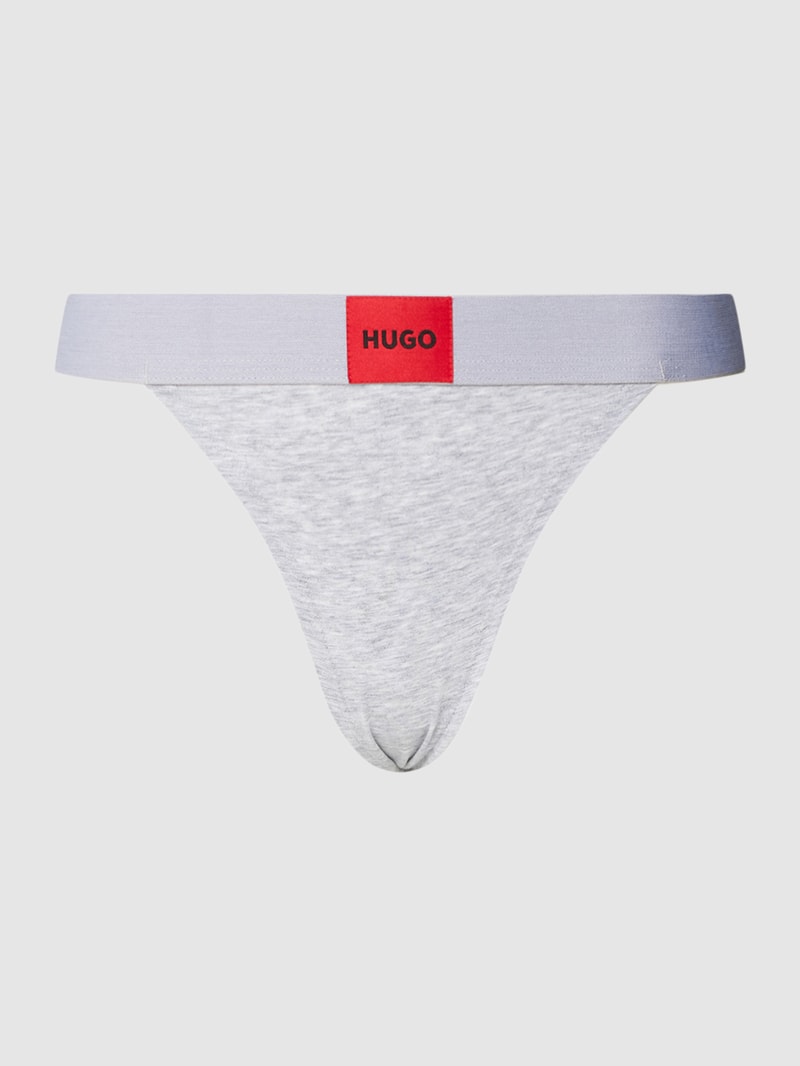 String mit Label-Detail in hellgrau