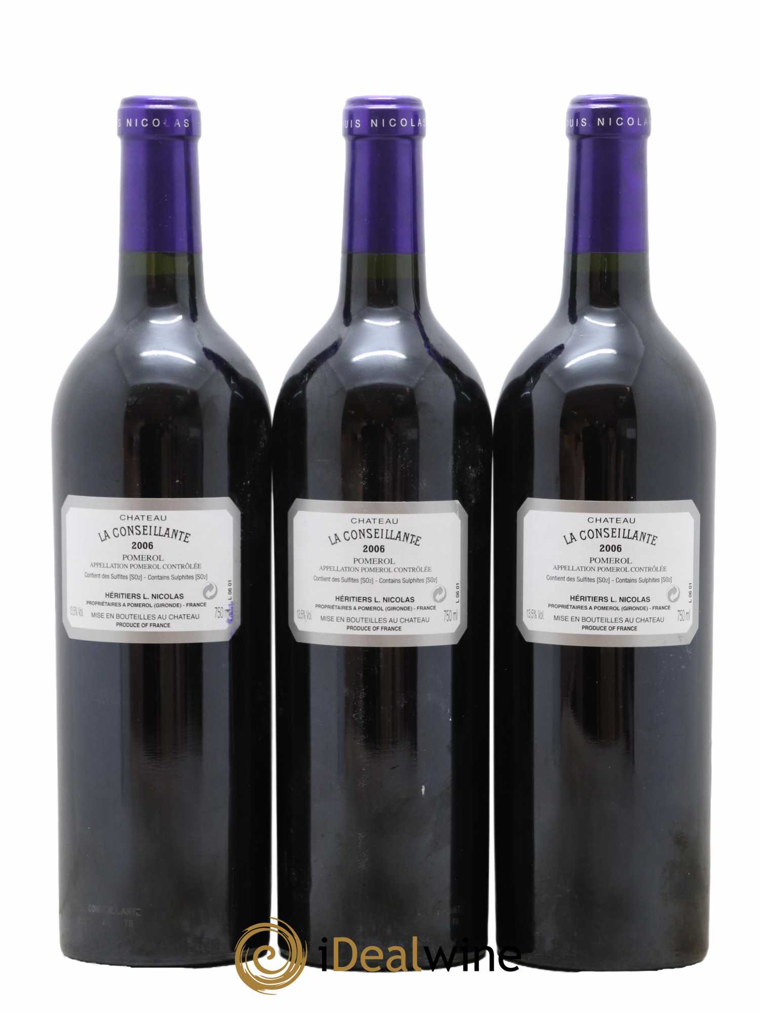 Château la Conseillante  2006 - Lot de 3 Bouteilles