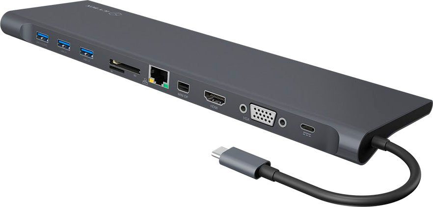 ICY BOX Laptop-Dockingstation ICY BOX DockingStation, USB Type-C mit dreifacher Videoausgabe