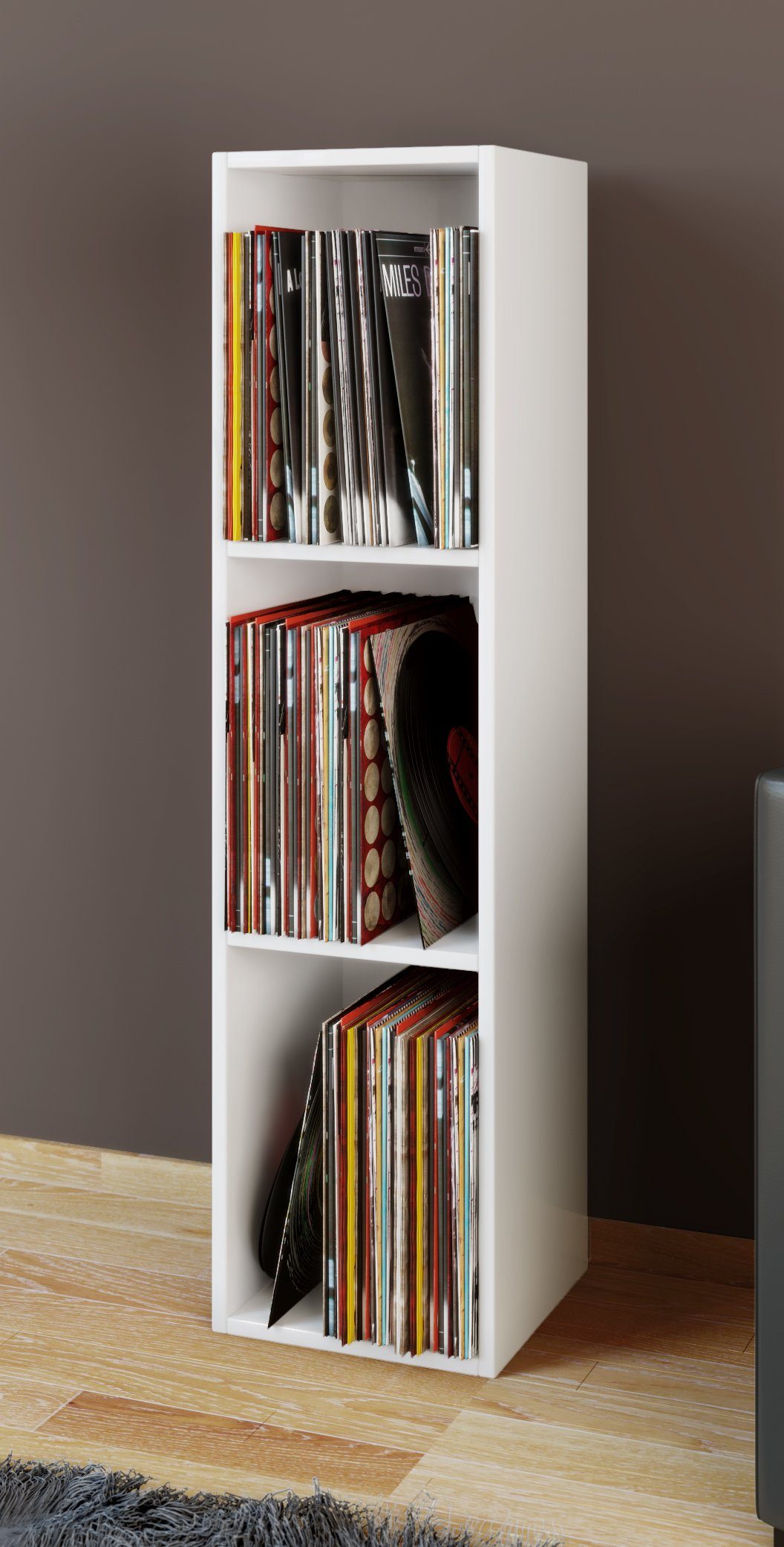 VCM CD-Regal Holz Schallplatten LP Stand Regal Platto 3fach, 1-tlg.