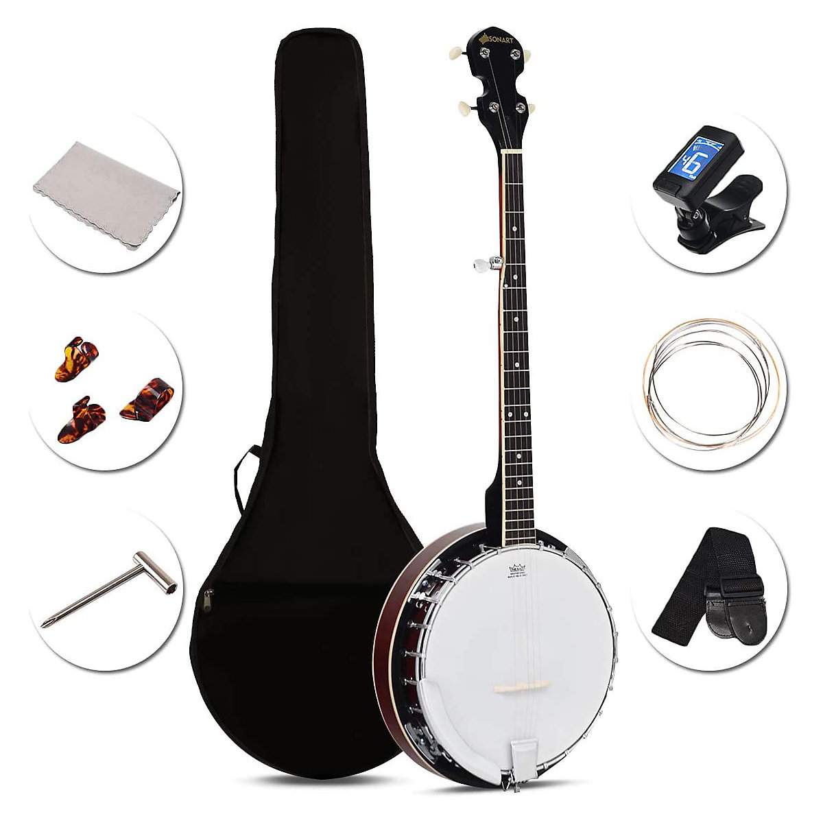 5 Saiten Banjo 39 Zoll mit Stimmgerät