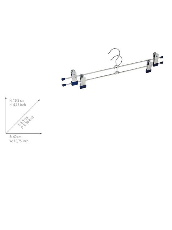 Wenko 2er-Set: Klammernbügel in Silber - 2x 2 Stück günstig kaufen onesize
