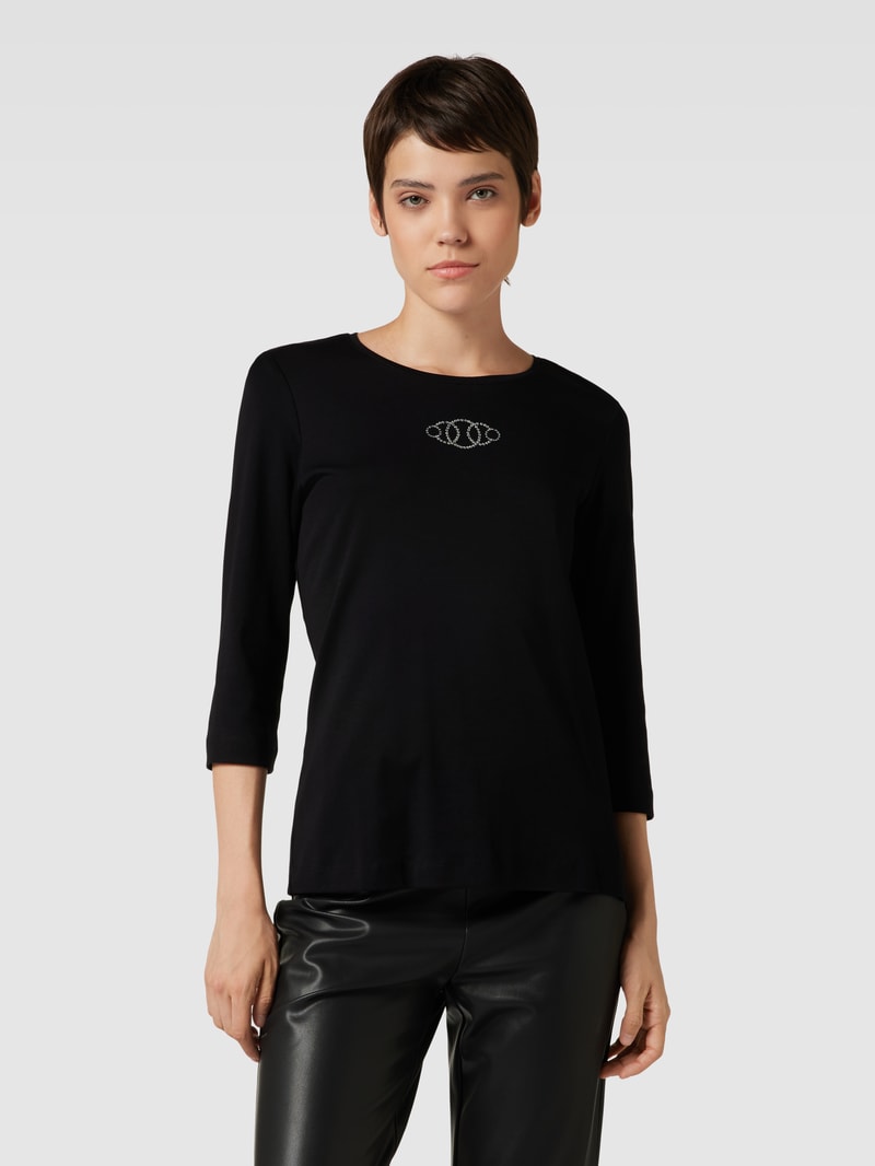 Longsleeve mit 3/4-Arm in schwarz