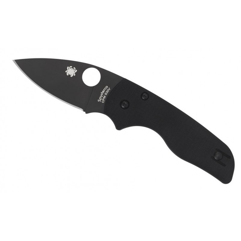 Spyderco Lil Native C230GP Gesamtschwarzes taktisches Messer, militärische Klappmesser.