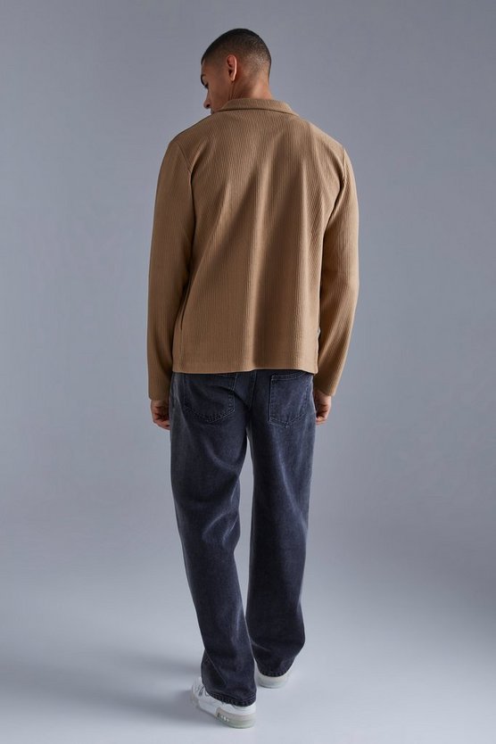 Ottoman Overshirt mit Reißverschluss
