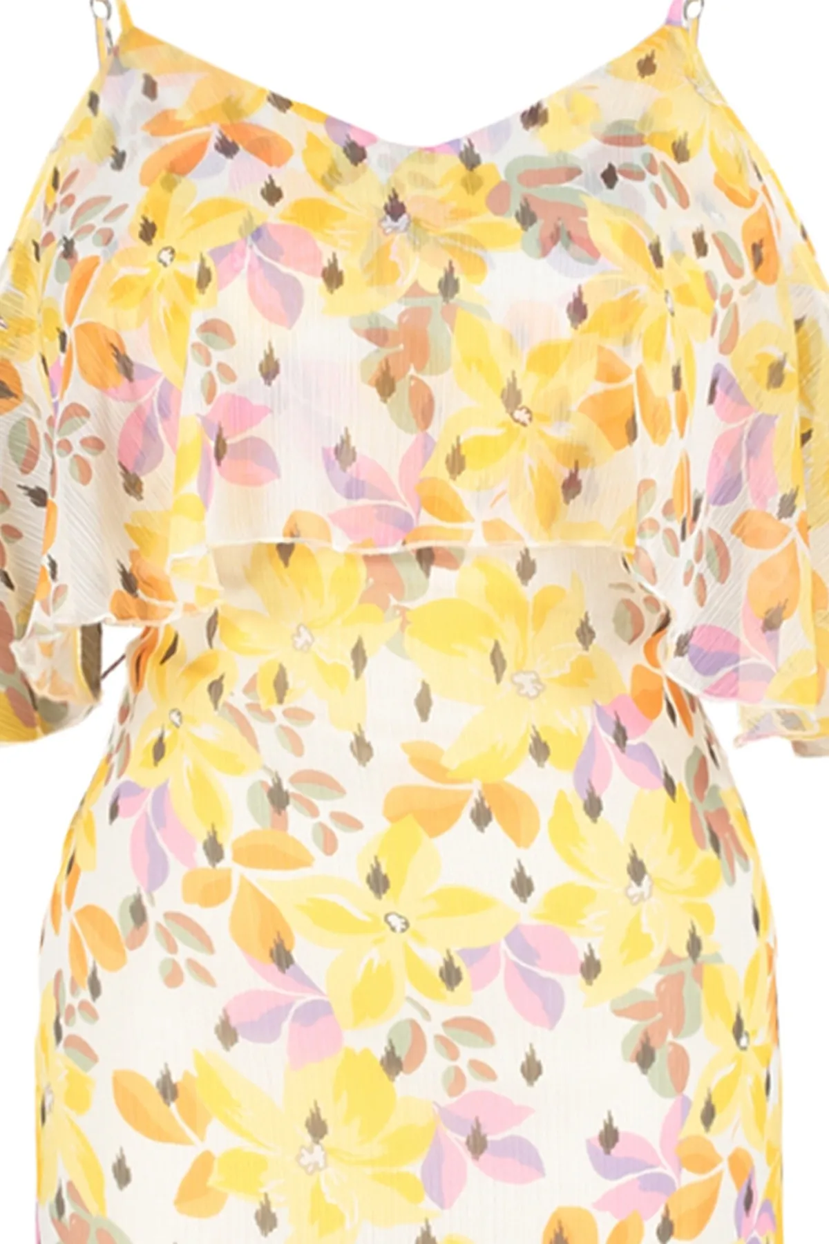 Trendyol Curve  Mehrfarbiges gewebtes Kleid mit Blumenmuster TBBSS23AH00049