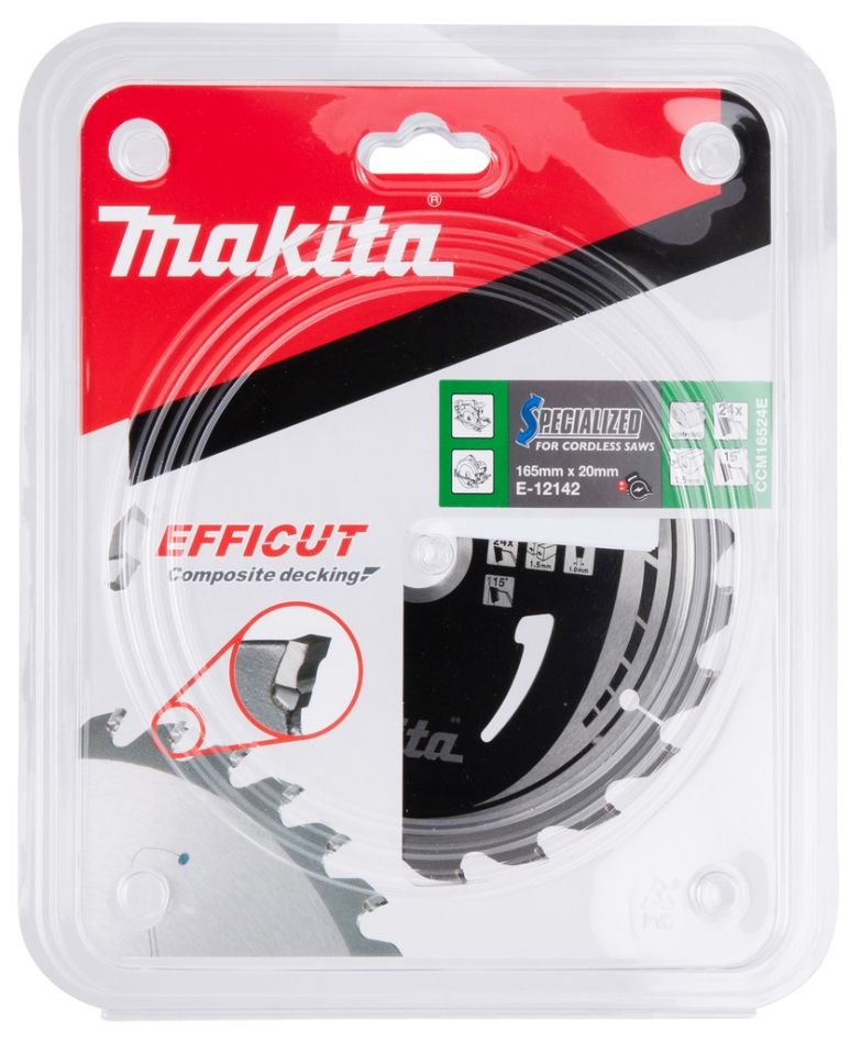 Makita Tillbehör E-12217 Efficut Cirkelsågklinga WPC 165x20x1.5 24T 15g