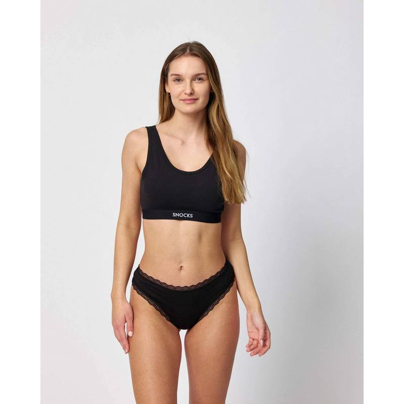 Snocks Tangas mit Spitze aus Bio-Baumwolle Unterhose Damen