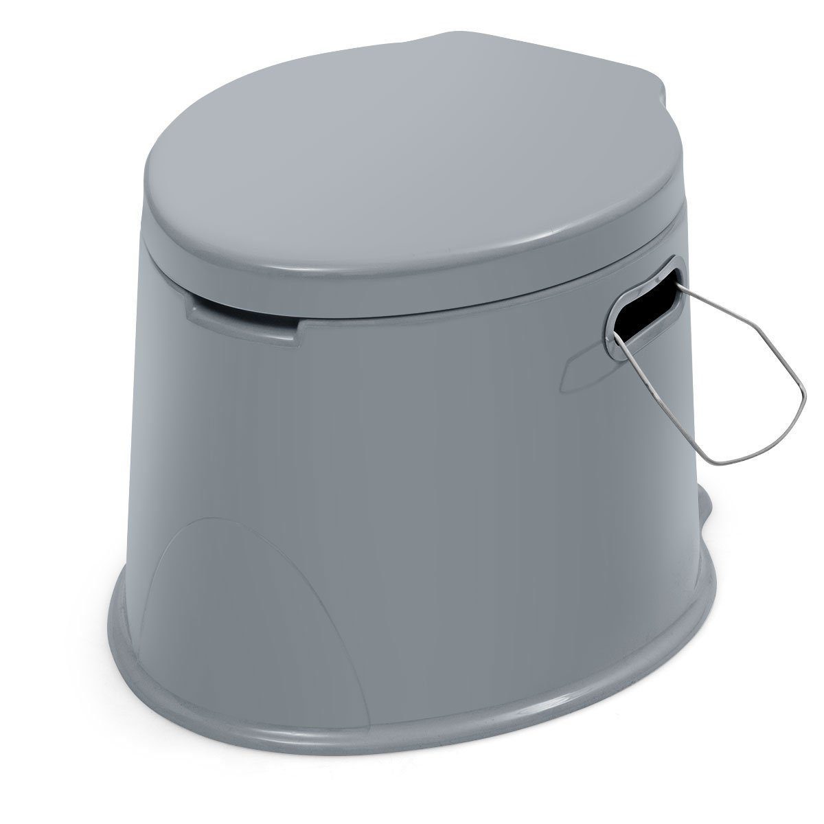 COSTWAY Campingtoilette, mit tragegriff und Toilettenpapierhalter, 41x49x34cm