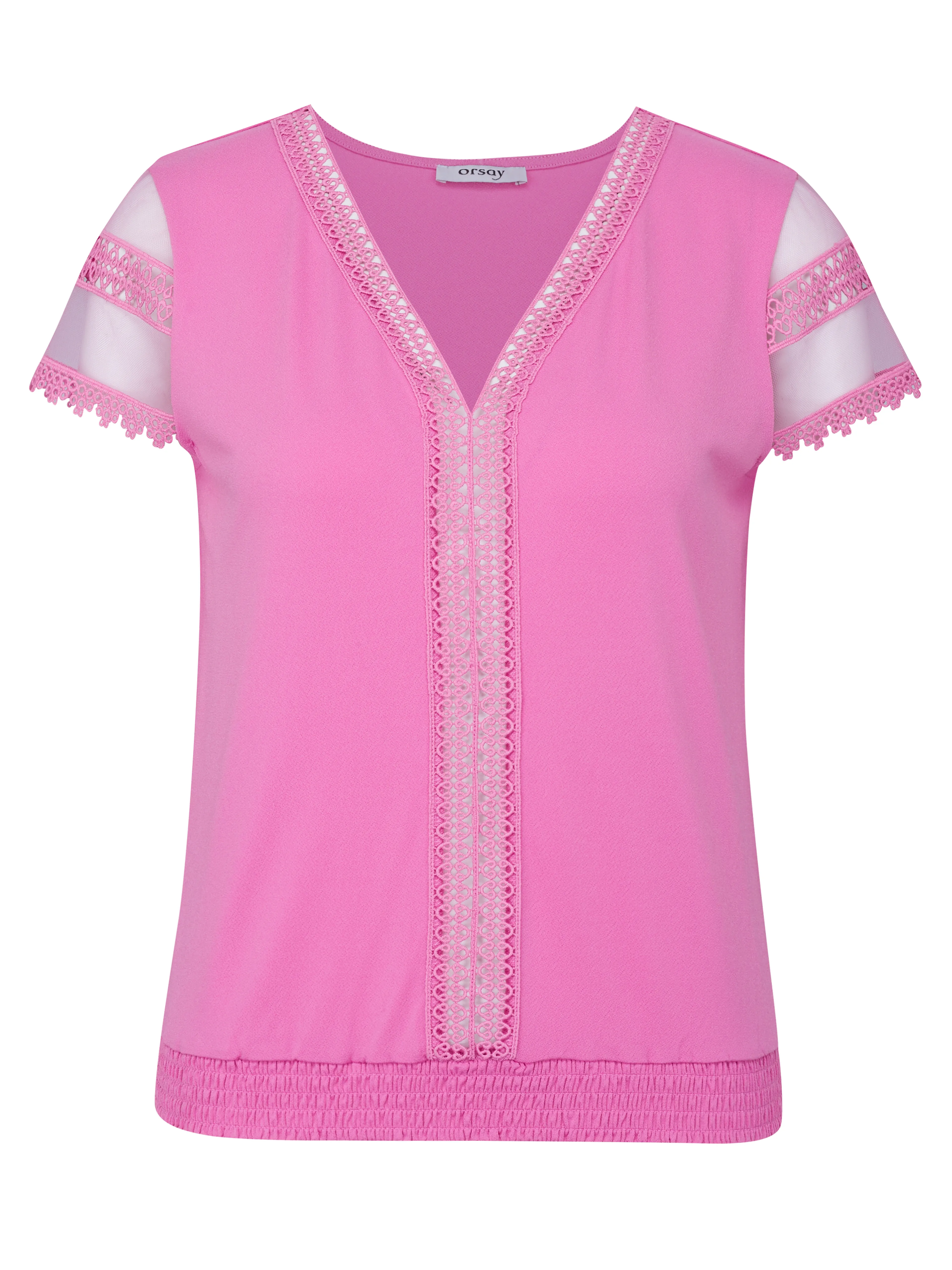 Rosa Damen-T-Shirt mit kurzen Ärmeln ORSAY