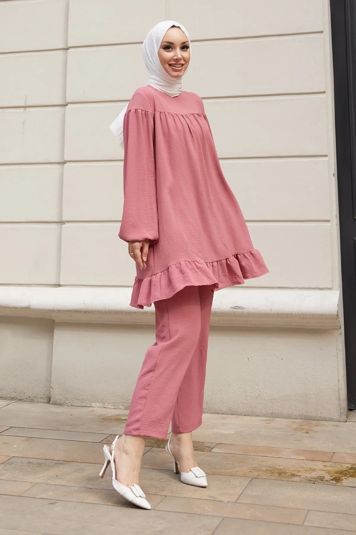 InStyle  Lively Rock-Rüschen-Doppelset – Rosa