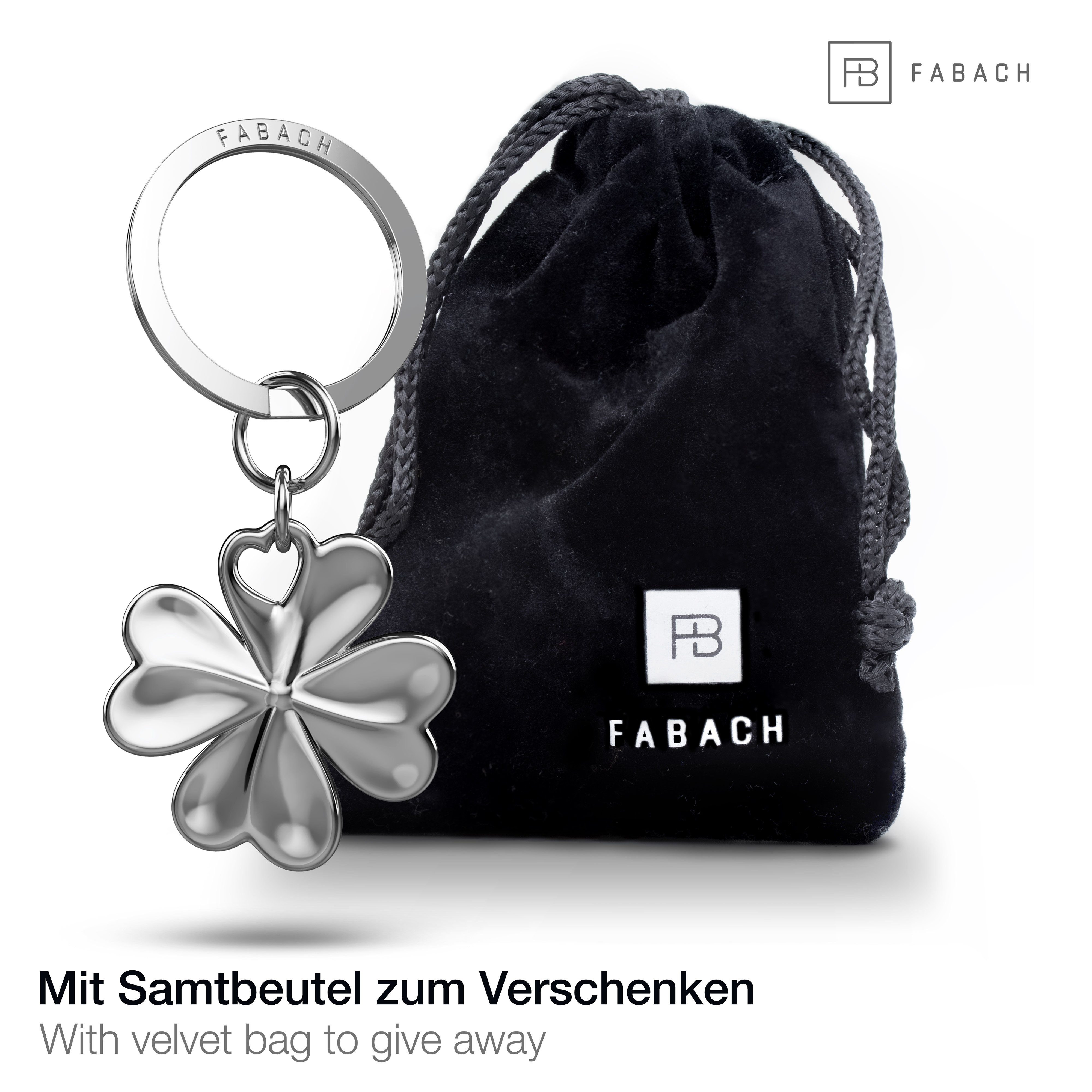 FABACH Schlüsselanhänger Glücksbringer Kleeblatt - Viel Erfolg Prüfung - Viel Glück Operation