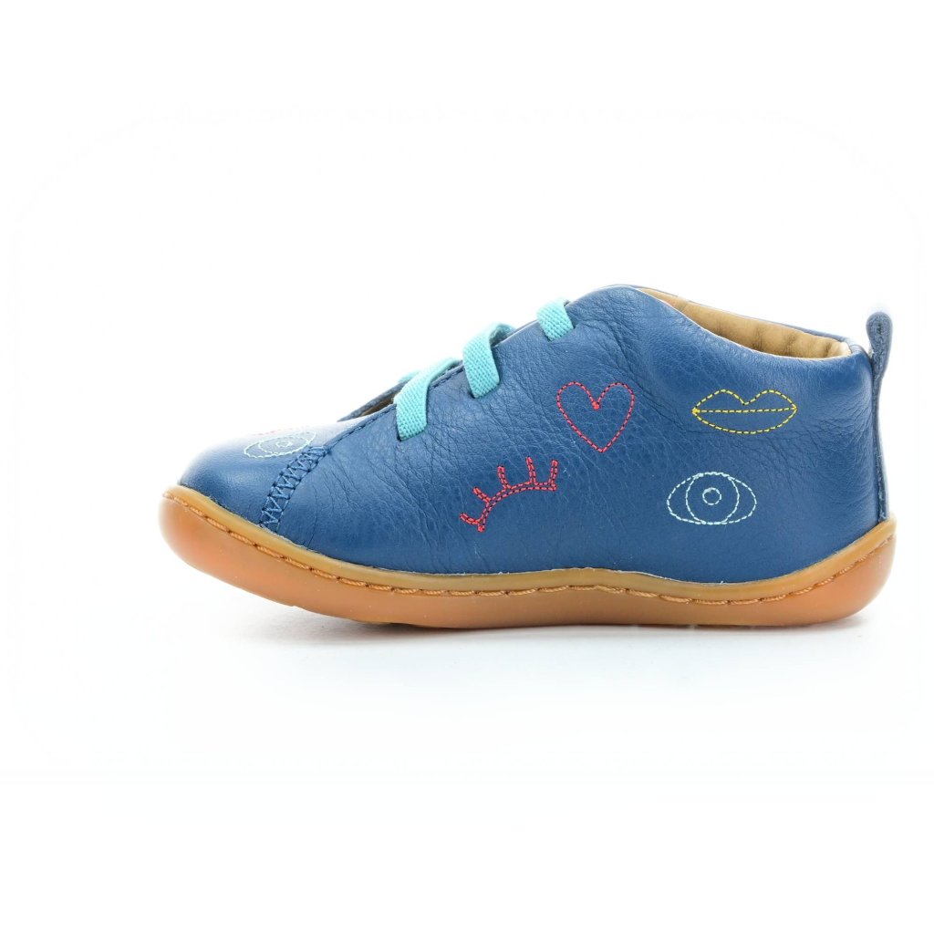 Camper Peu Sella Marlo (Surreal) / Path Miel  (80153-086 First Walkers) blaue Mid Cut Barfußschuhe