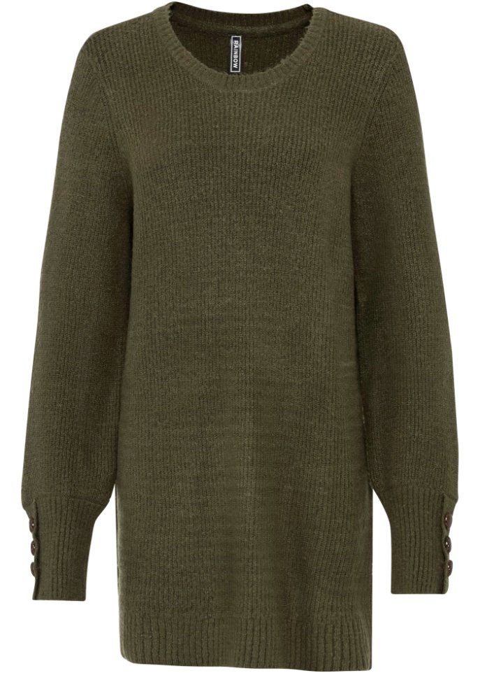 Longpullover mit Knöpfen