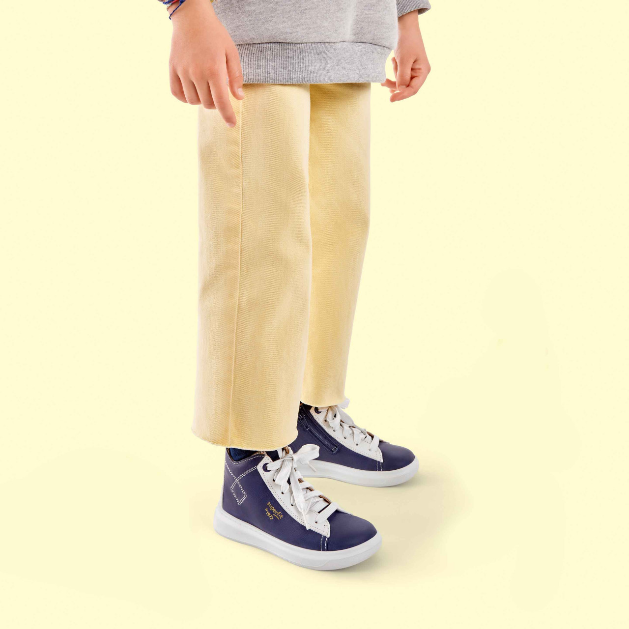 COSMO - Blau/WeißSneaker high mit Schnürung
