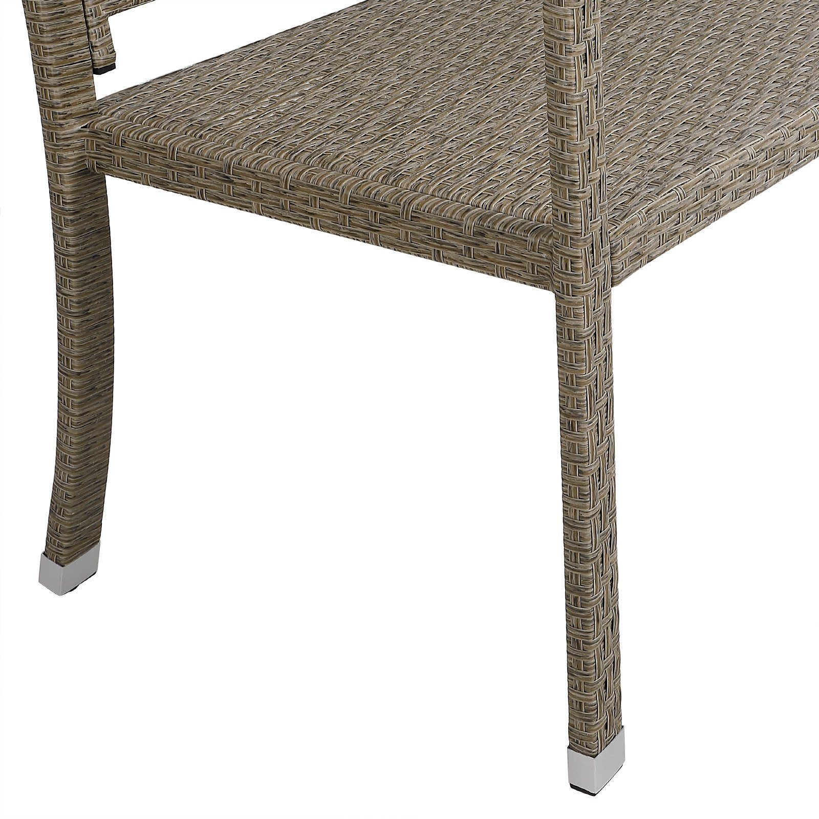 Casaria Gartenbank, Wetterfest UV-beständig 122x90x58cm 320kg Belastbar Garten Terrasse