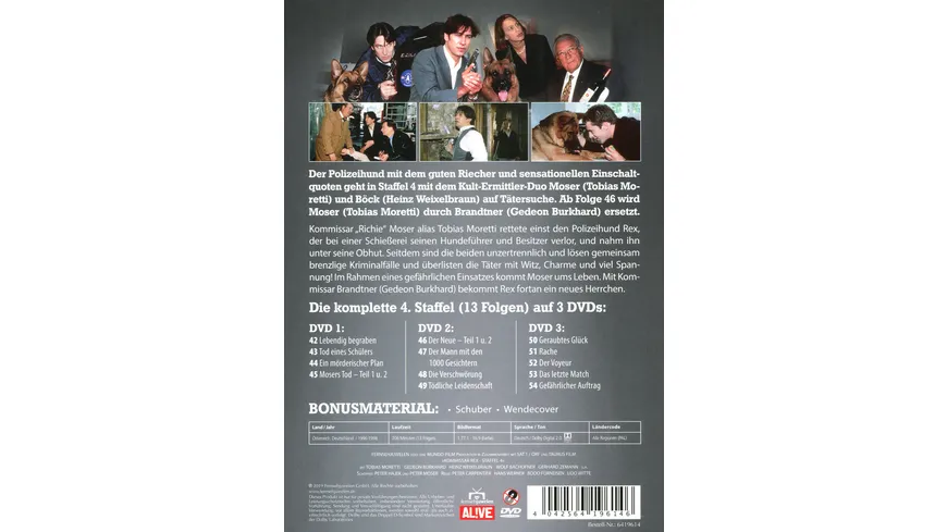 Kommissar Rex - Die komplette 4. Staffel  [3 DVDs]