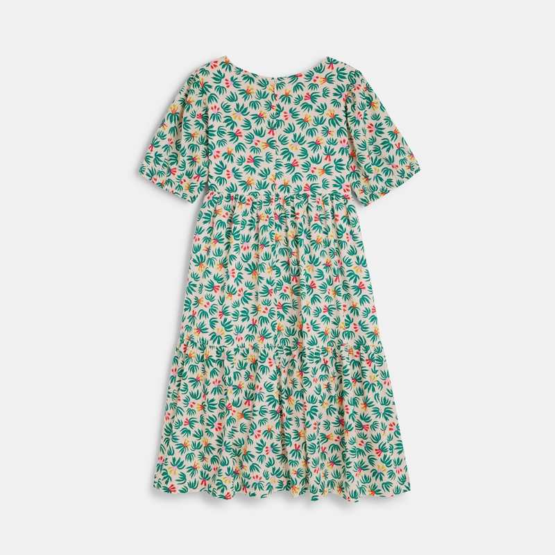 Robe fille à imprimés plantes rose Catimini