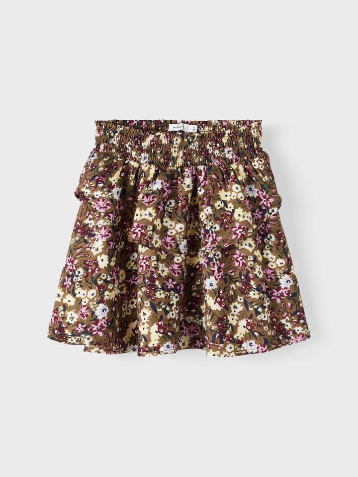 name it Blumenprint Falten Rock mit Gummibund NKFNELLY in Braun günstig kaufen