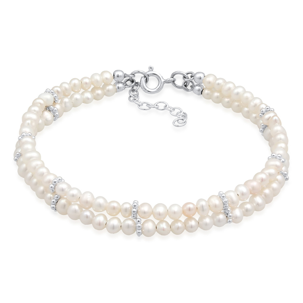 Elli Elli Bracelet Femme Élegante et Simple avec une Perle de Culture d'Eau Douce en A Bracelet
