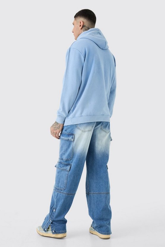 Tall lockere Cargo-Jeans mit Bm-Applikation und Taschen
