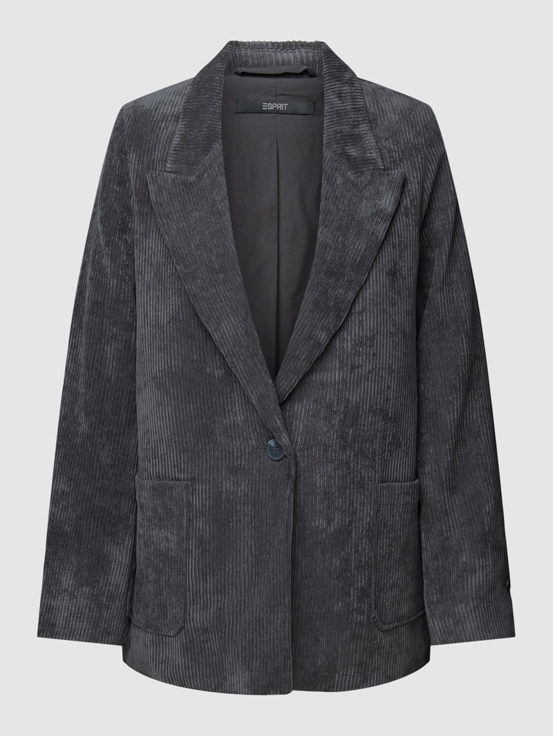 Blazer in Cord-Optik in anthrazit