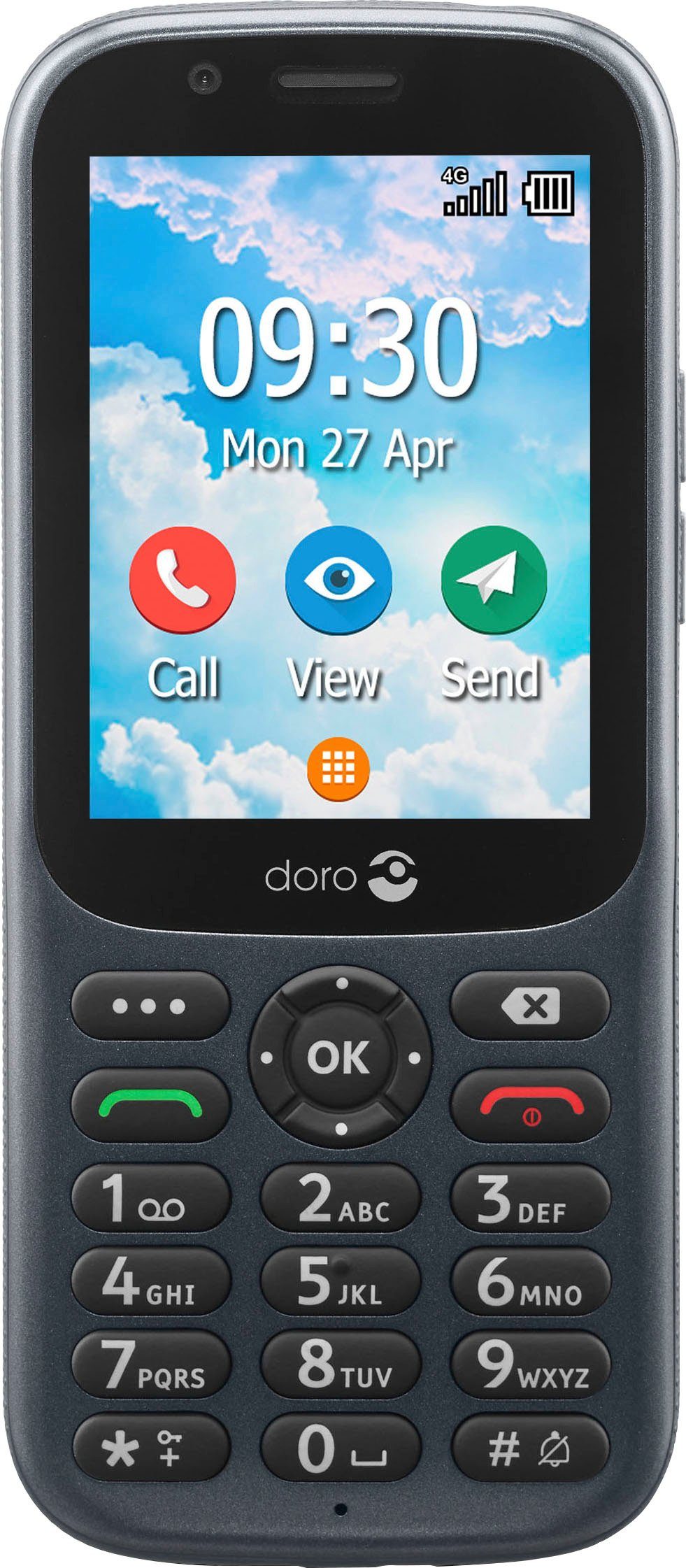 Doro 730X Smartphone (7,11 cm/2,8 Zoll, 1,3 GB Speicherplatz, 3 MP Kamera)