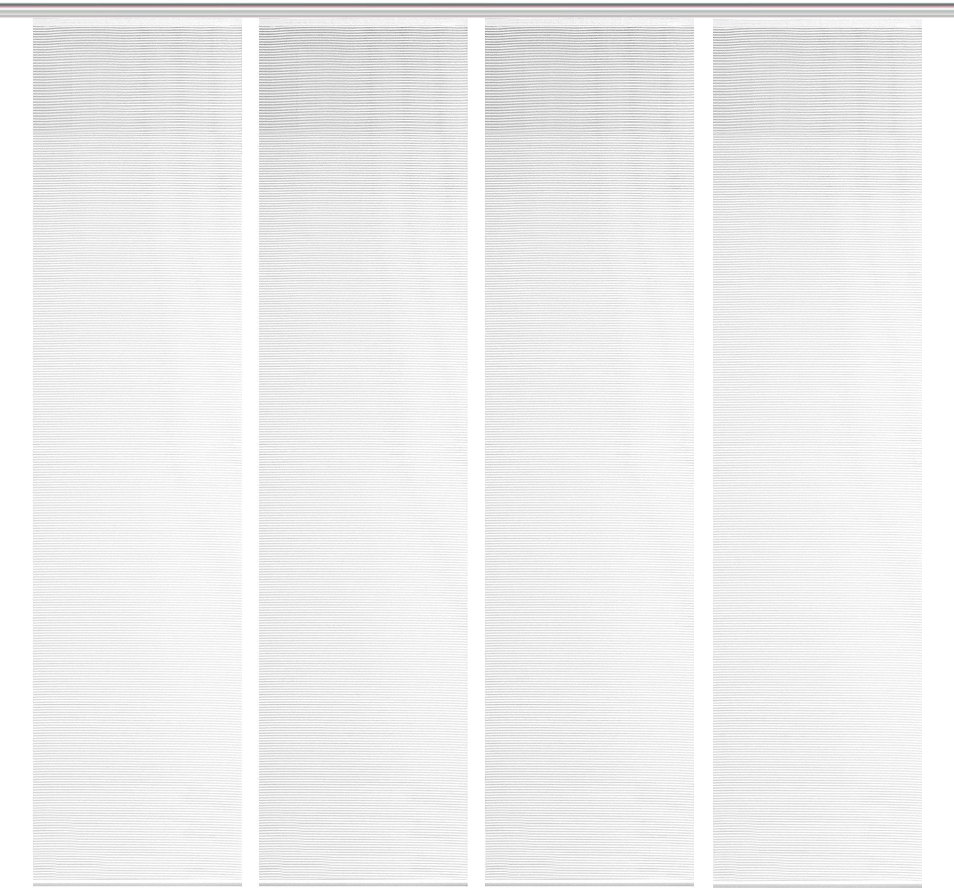 Schiebegardine 4ER SET ROM, Vision S, Paneelwagen (4 St), halbtransparent, HxB: 260x60, Schiebevorhang 4er Set Uni