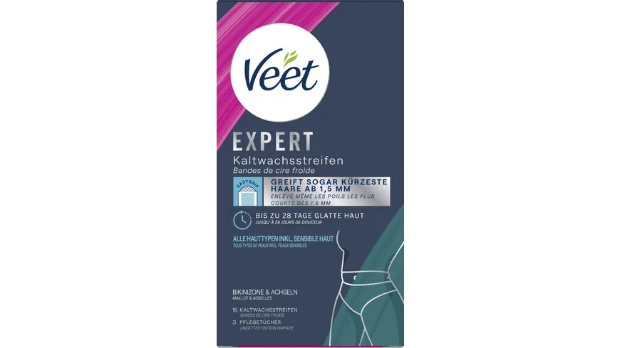 Veet Expert Kaltwachssstreifen Bikini und Achseln