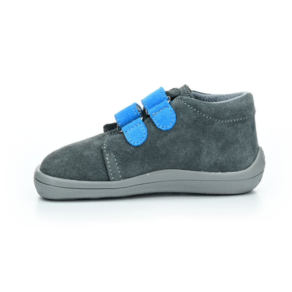 Beda Robin mit Membran und Hinterkappe (BF 0001/W/M/OP/FW) dunkelgraue Barfuß-Stiefeletten