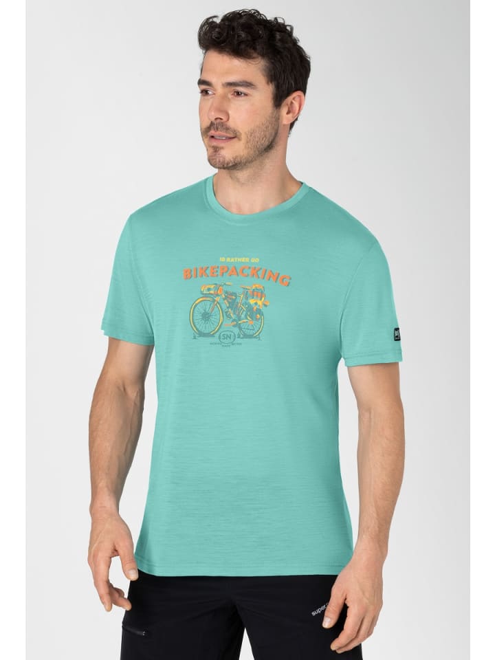 super.natural Merino T-Shirt M BIKEPACKING TEE in grün günstig kaufen