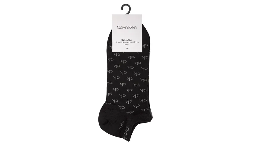 Calvin Klein Herren Sneaker Socken 2er Pack Black