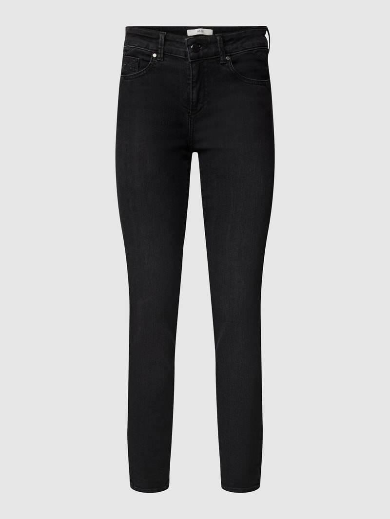 Skinny Fit Jeans im 5-Pocket-Design in schwarz