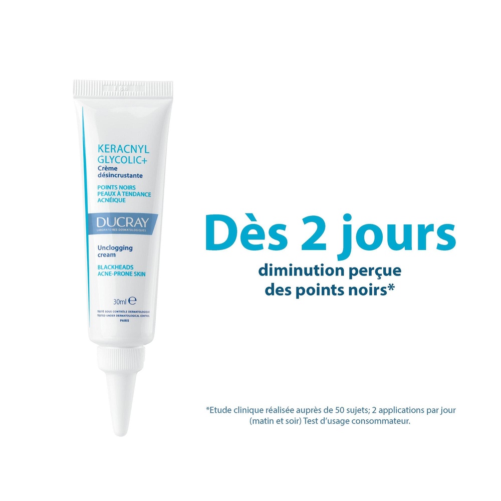 Ducray Keracnyl - Glycolic Emulsion points noir s et  imperfections Soin visage