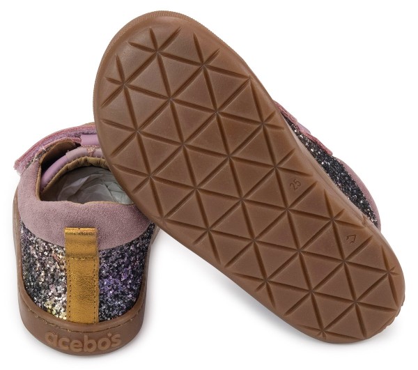 Acebos ~ MidCut Klettschuh Leder Glitter ~ Candy