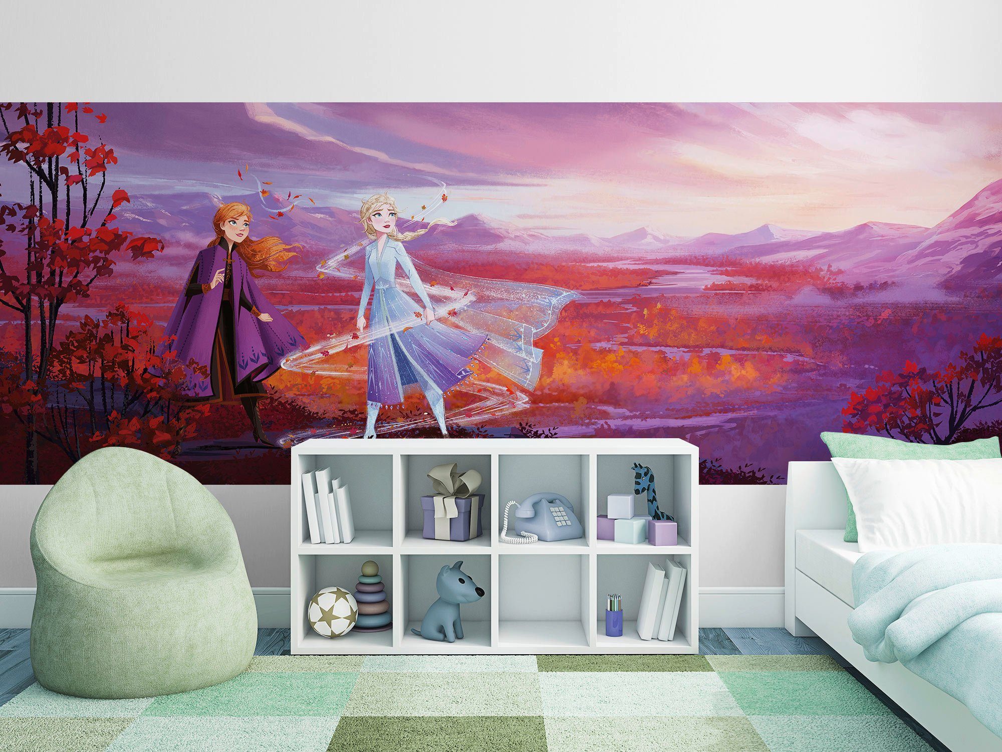 Komar Fototapete Frozen Panorama, (1 St), 368x127 cm (Breite x Höhe)