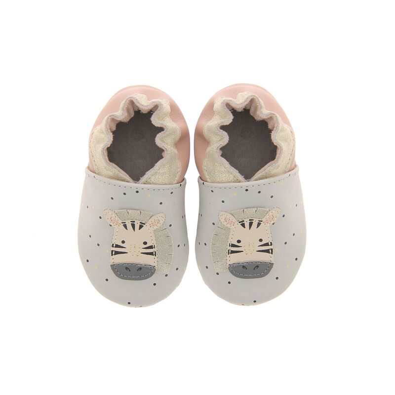 Chaussons cuir Cute Zebra