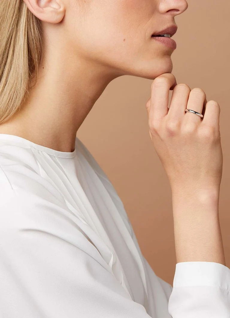 Diamond Point Witgouden Wedding Ring