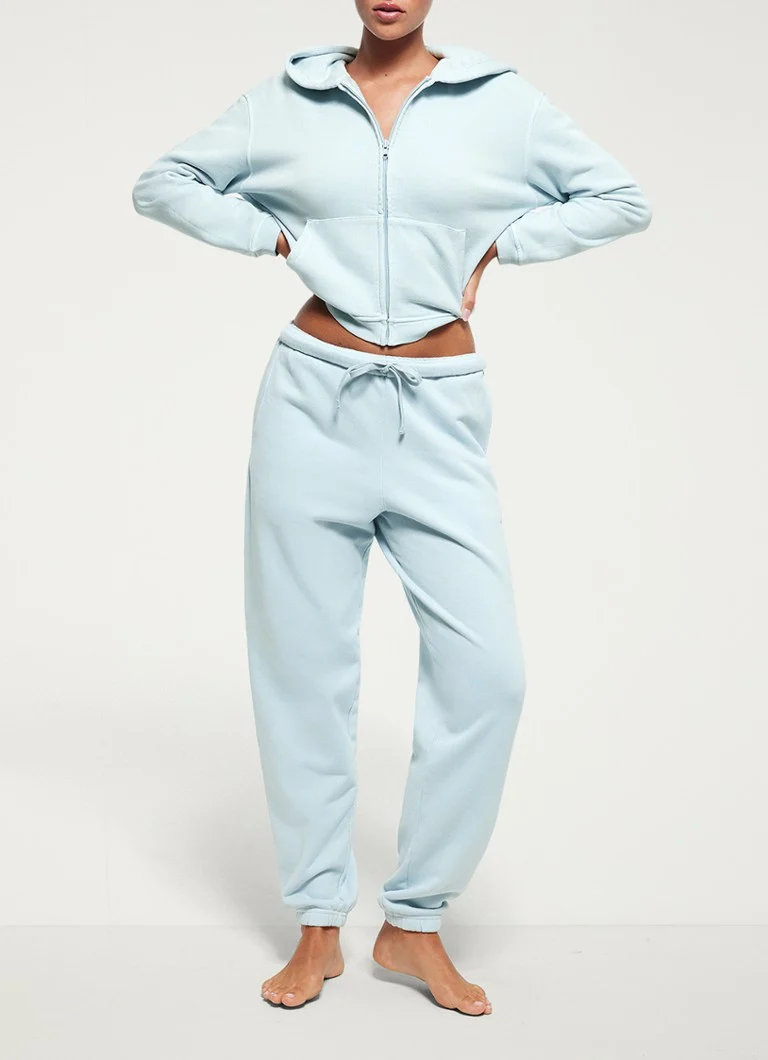 Pantalon de détente SKIMS French Terry taille mi-haute coupe fuselée en coton biologique