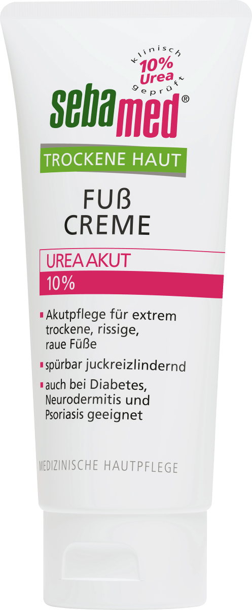 Fußcreme trockene Haut 10 % Urea Akut, 100 ml