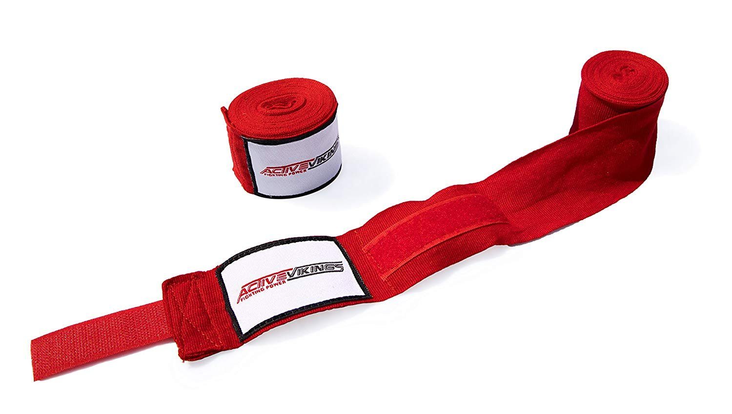 ActiveVikings Boxbandagen ActiveVikings Boxbandagen 4m mit Klettverschluss Ideal für Jede Kampfsportart - Boxen Kickboxen Jiu Jitsu Muay-Thai MMA (2 x Boxbandagen mit Klettverschluss), Mit angenehmen Klettverschluss, in sportlichen Design und eingenä