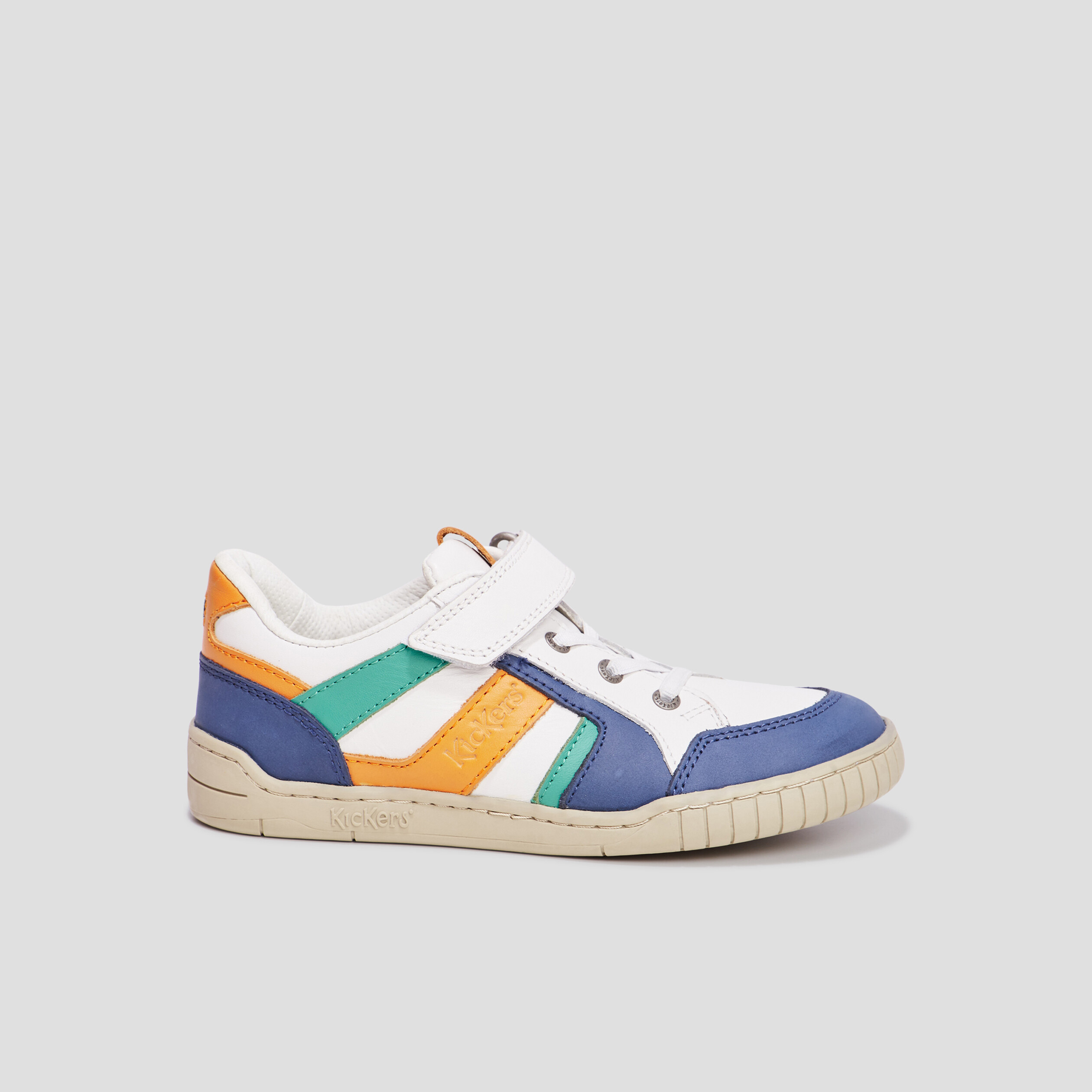 Tennis basses en cuir Kickers Windo blanc garçon | La Halle