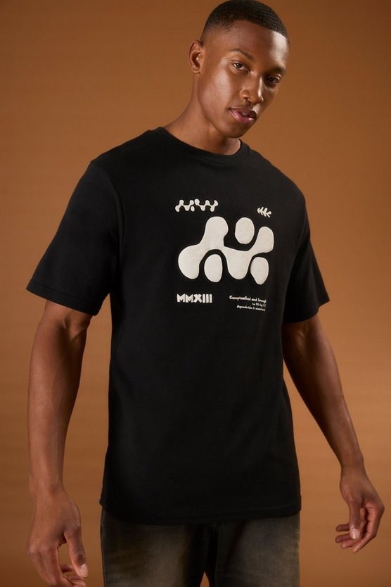 T-Shirt mit abstraktem Print