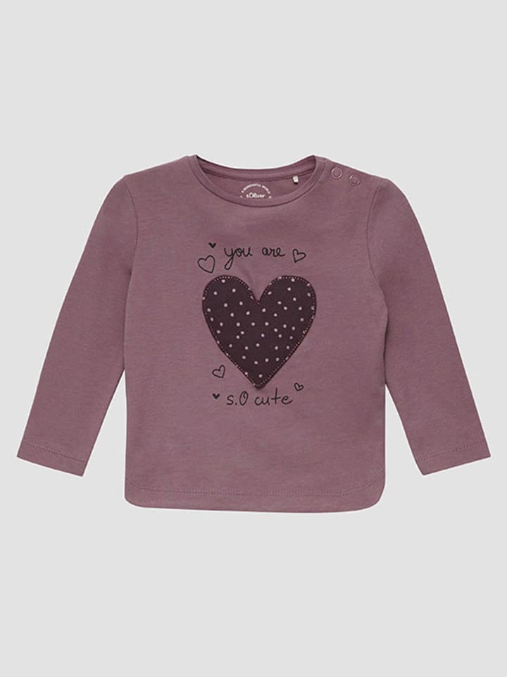 s.Oliver Longsleeve in Lila günstig kaufen