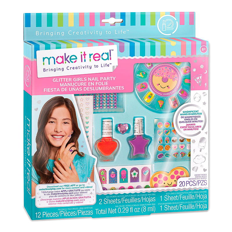Make it real Glitter girls nail party, Make it real