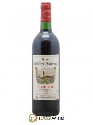 Pomerol Clos Taillefer-Barreau 2001 - Lot de 1 Bouteille