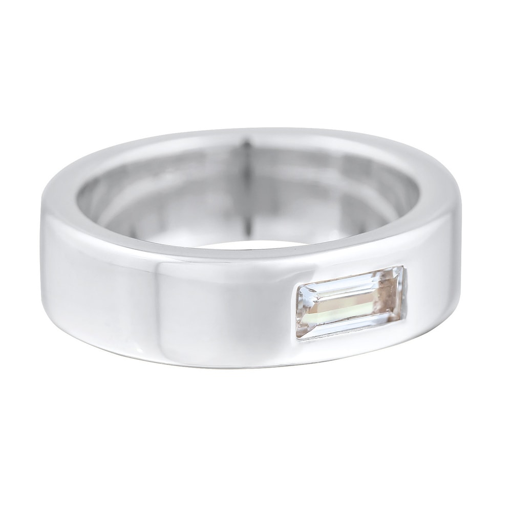 Elli PREMIUM Elli PREMIUM Bague Femmes Bande Élégant Simple avec Topaze en Argent Sterling 925 Bague